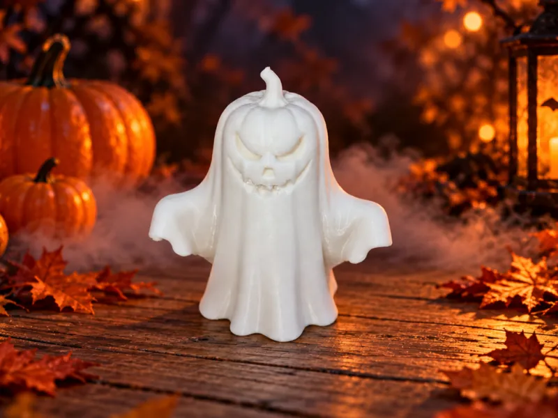Gruseliger, schauriger Halloween-Kürbisgeist