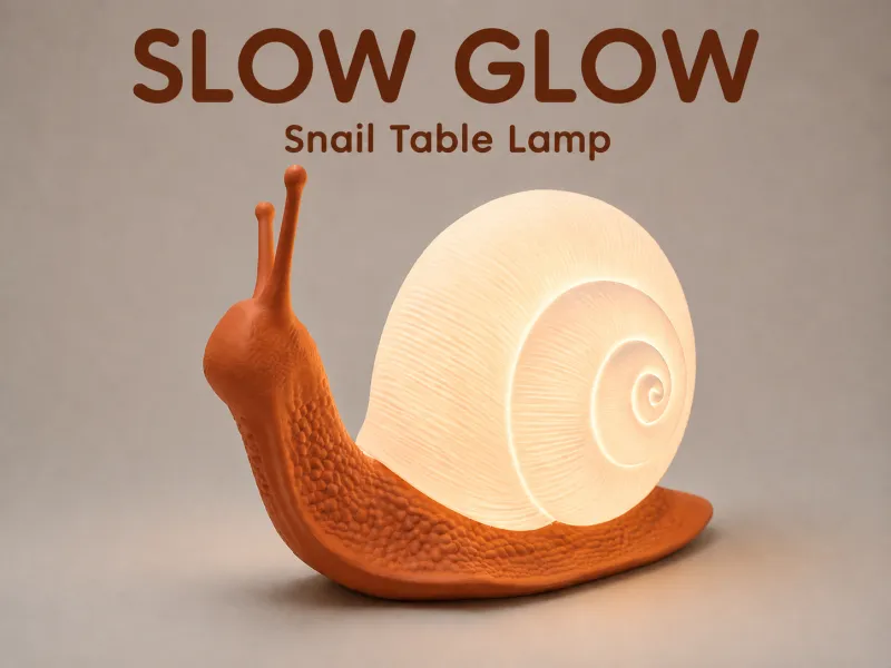 Slow Glow, slakvormige lamp