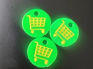 Shopping Cart Token Keychain
