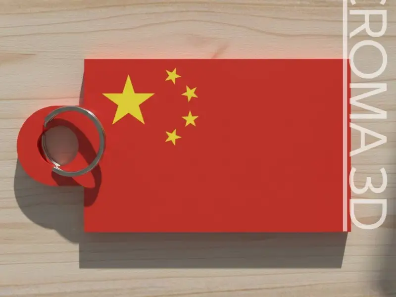 China flag keychain - multicolor
