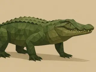 Crocodilo Low Poly