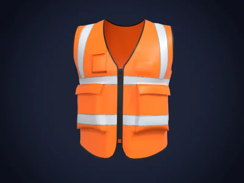 High Visibility Safety Vest STL Reflective Workwear 3D Print