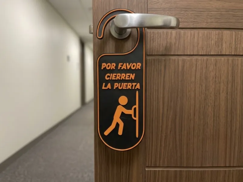 Colgador de Puerta – Por Favor Cierren la Puerta