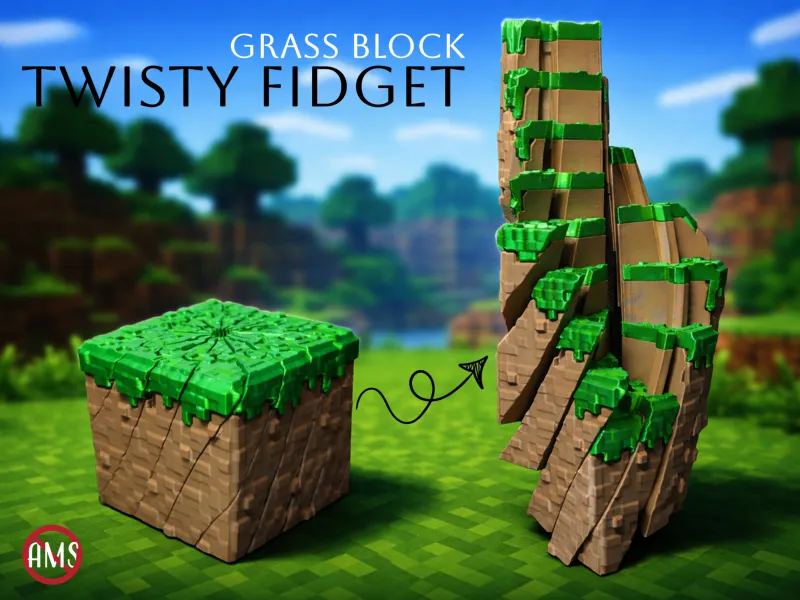 Minecraft Grasblok Twisty Fidget