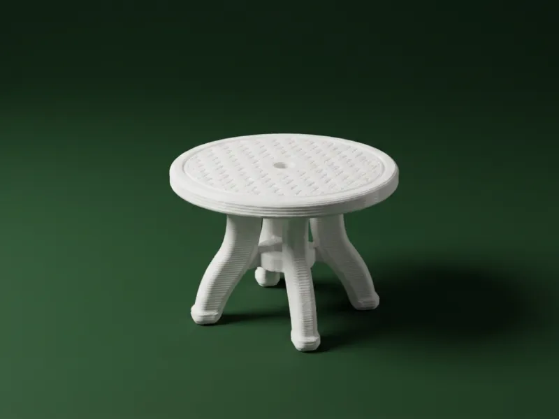 Dollhouse Round Table 3D Model