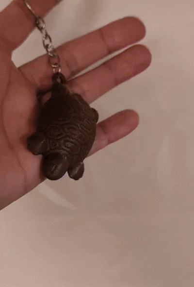 chocolate turtle keychain