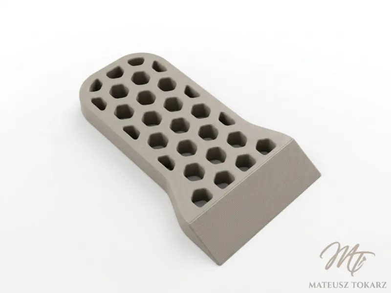 3D Printer Bed Scraper | Rounded Hex Grip