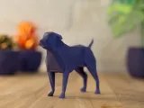 Low poly Pitbull dog-0