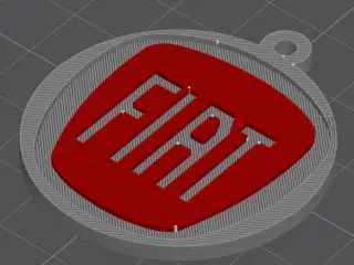 Fiat logo keychain