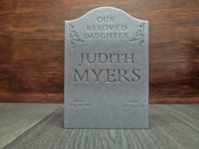 Judith Myers tombstone Halloween