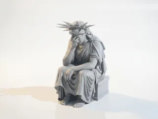 Sad Liberty Statue Miscellaneous 3D Printable