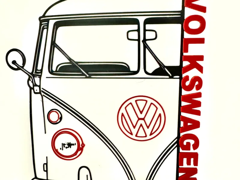 Volkswagen T1 Wandkunst Dekoration Klassischer VW-Bus