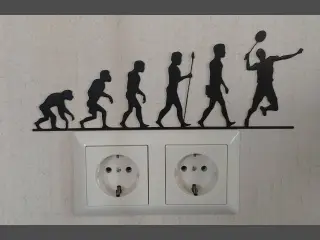 WallArt Badminton Evolution