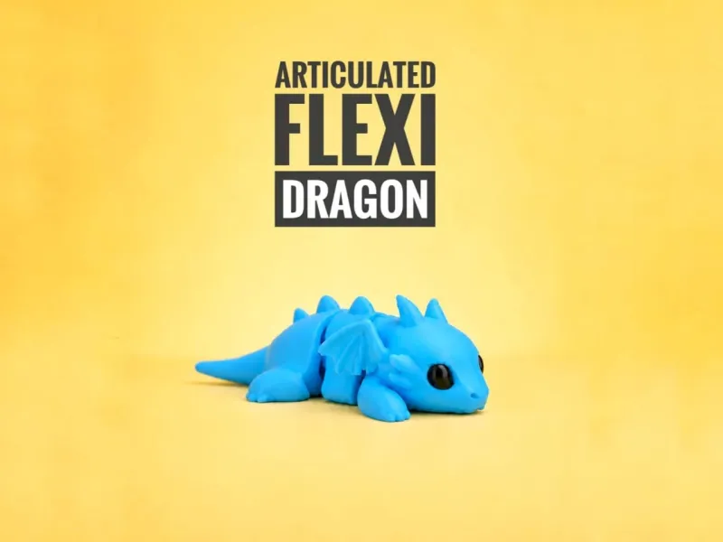 Cute Flexi Dragon Keychain / Toy
