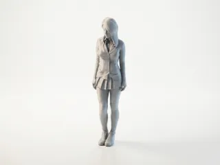 Cute Girl Figurine Chibi Anime 3D Printable