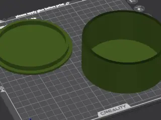 Simple Round Jar/Container with Flat Lid