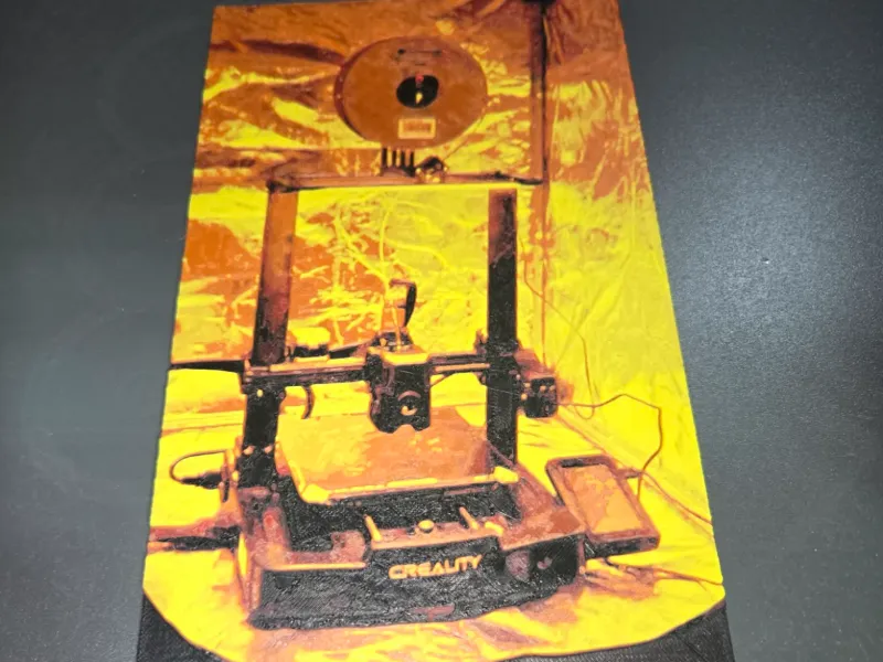 Creality Ender 3v3 KE 3d Printer Magic Relief HueForge Sign