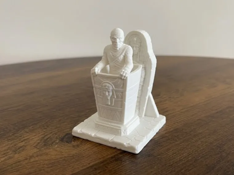 Mummy Emerging from a Sarcophagus - model
