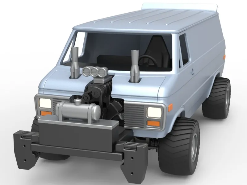 Pulling van 4wd Versiunea 1 Scara 1:25