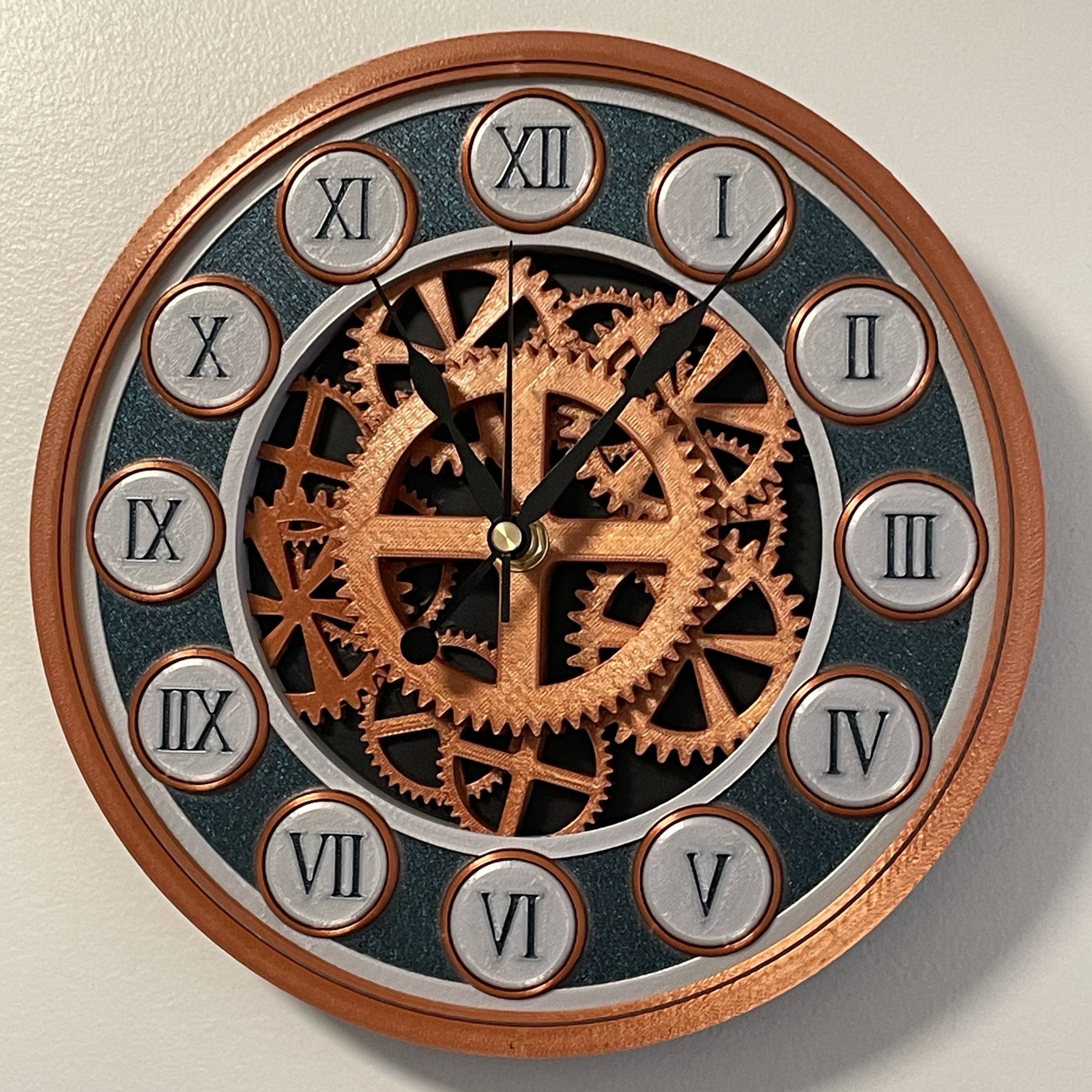 Steampunk Inspired Gear Clock Face