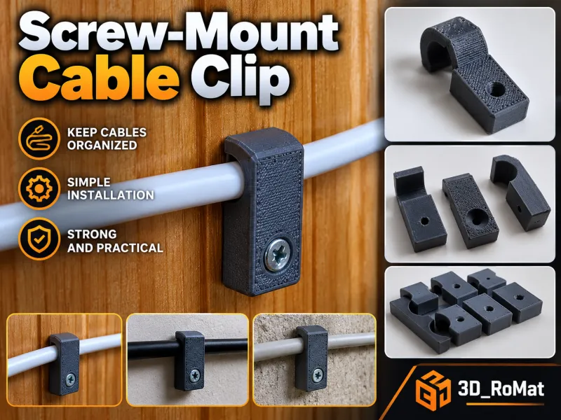 Screw-Mount Cable Clip