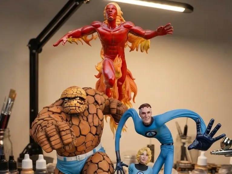 The Fantastic Four Classic Comic Diorama Model