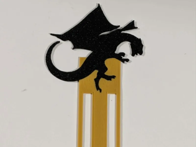 Black Dragon & Gold Bookmark