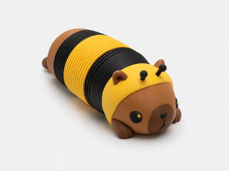 Capivara Flexi Saltitante – Brinquedo Articulado Impresso em Peça Única