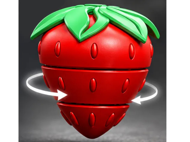 TwistBerry 🍓 – Brinquedo Antiestresse de Morango Giratório
