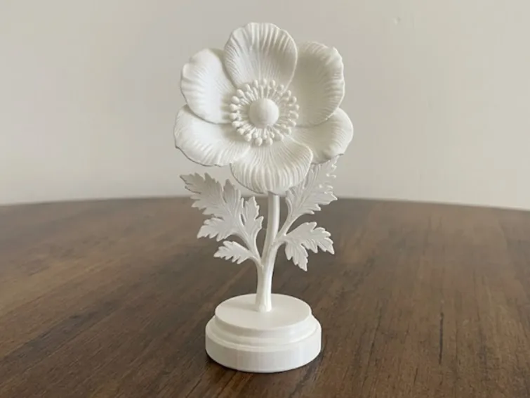 Anemone on Stand - Decorative Floral Model