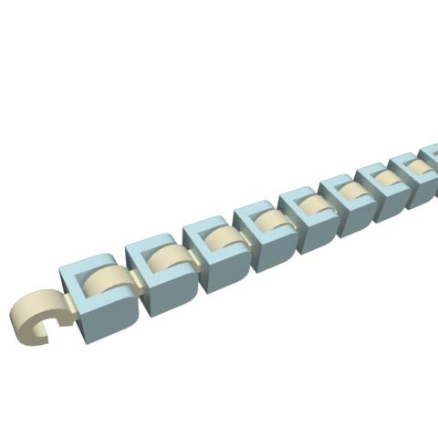 Articulate prototyping mini 5x4x4mm chain finger ring fidget