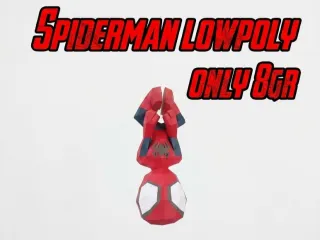 spiderman capovolto lowpoly