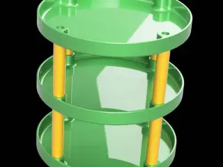 Round shelf with shelves