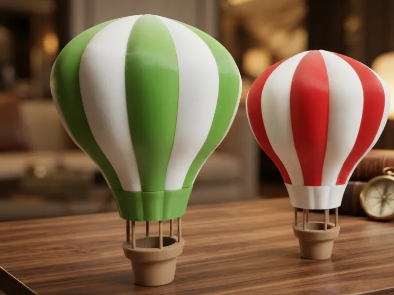 Heißluftballon (Mehrfarbig, Single-Extruder) Höhe: 24 cm