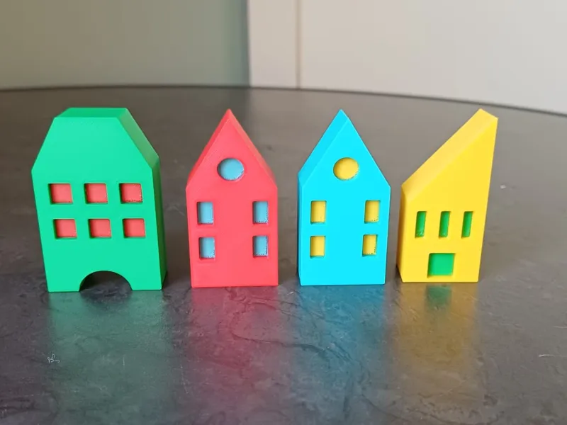 Modern Mini House Set – Colorful Buildings