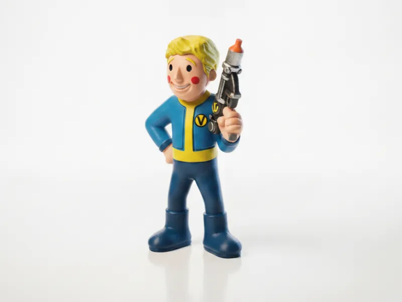 Adorabile figurina 3D stampabile di personaggio chibi pistolero