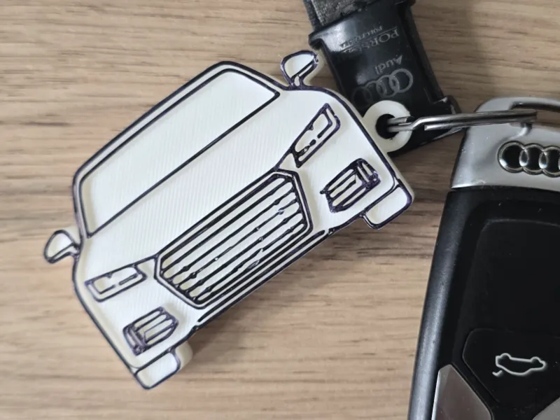Audi TT 2015 Keychain with Shopping Cart Token -MOKA Design