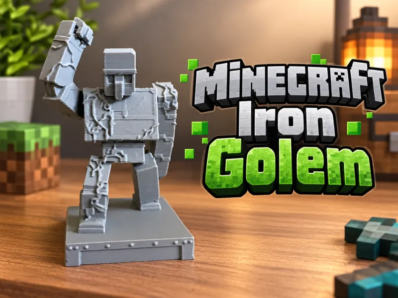 Minecraft Iron Golem Fan Statue