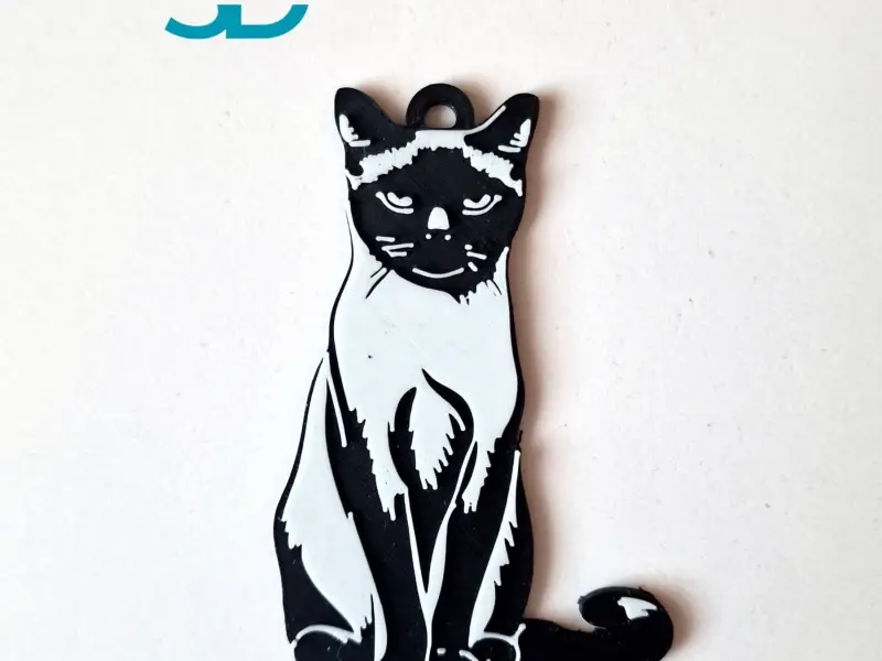 Siamese keychain+magnet