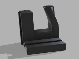 2 piece under desk headphone holder