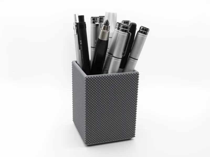 PENCIL HOLDER RECTANGULAR FLAT KNURLING