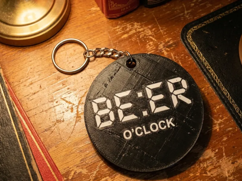 Keychain beer oclock