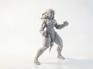 Strong Lady Figurine Female Character 3D Printable