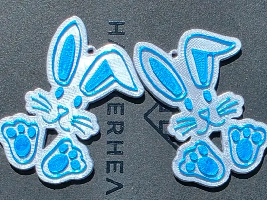 Pendientes conejo feliz