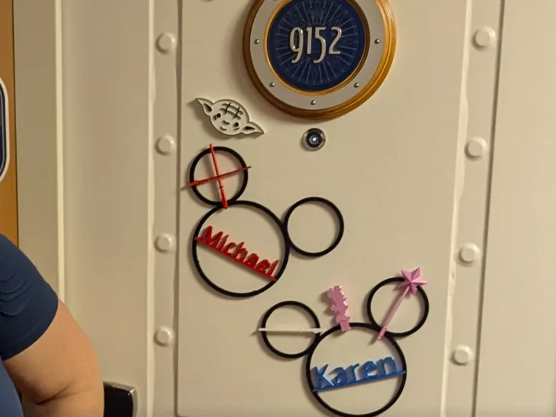 Disney Cruise Door Magnets-Mouse Ears with Decoration Creali