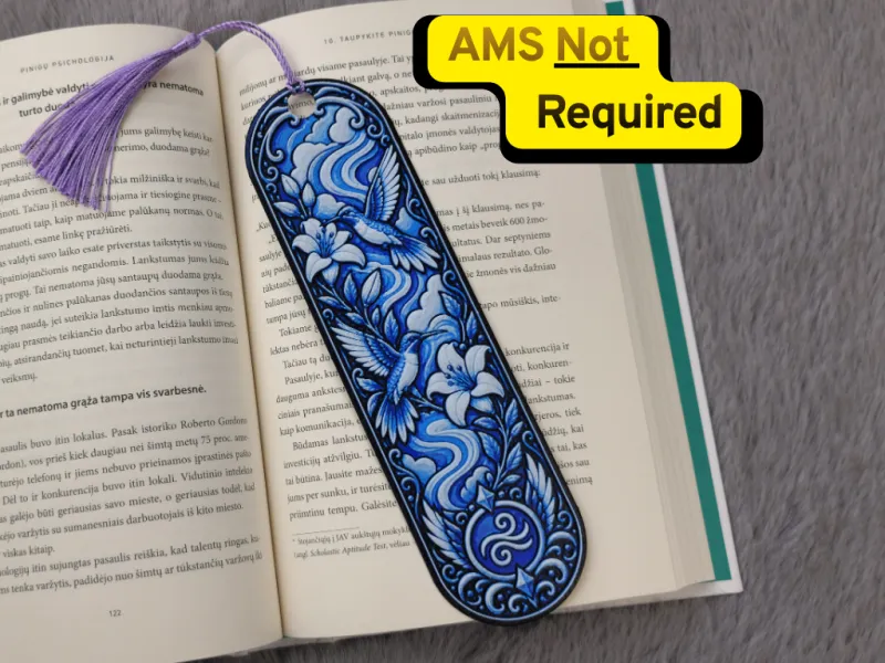 Hummingbird Floral HueForge Bookmark