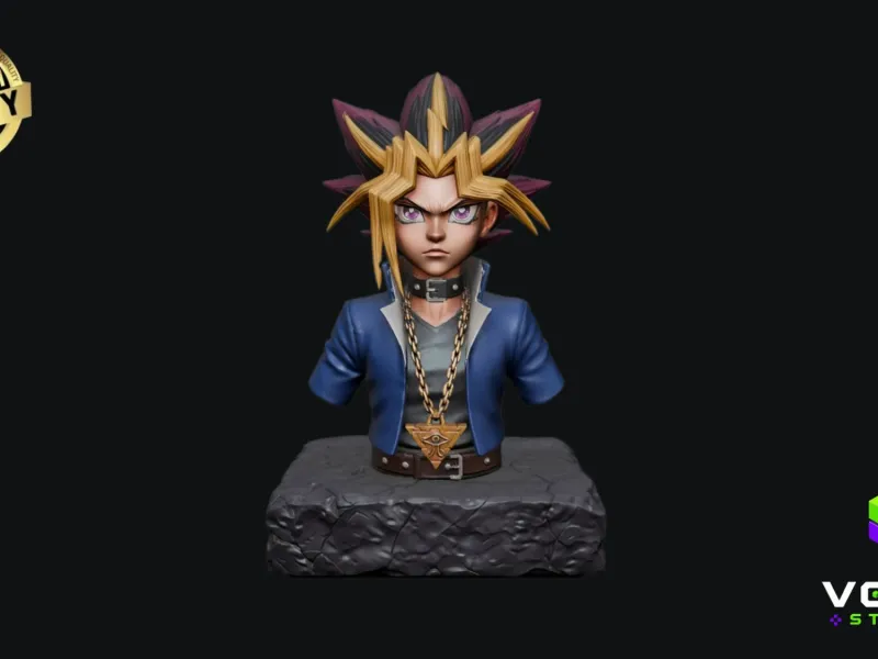 Yugi STL Yu-Gi-Oh Figure 3D Print Collector Model