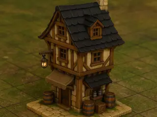 Alder & Ash Apothecary Tavern D&D terrain tabletop miniature