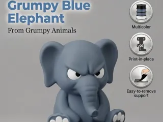 Grumpy Blue Elephant – From Grumpy Animals