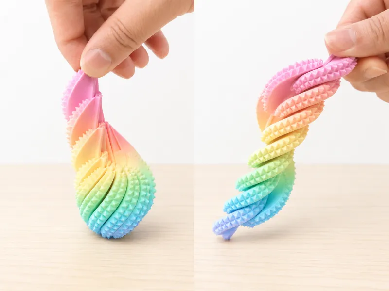 Balle Fidget Torsadée à Picots